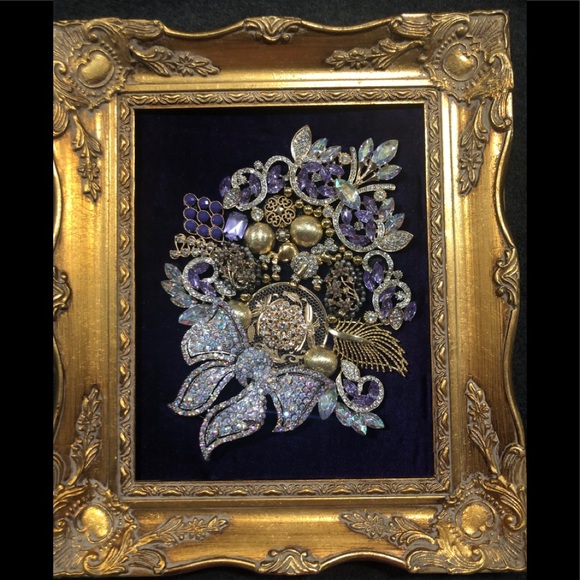 Vintage Framed Jewelry Art